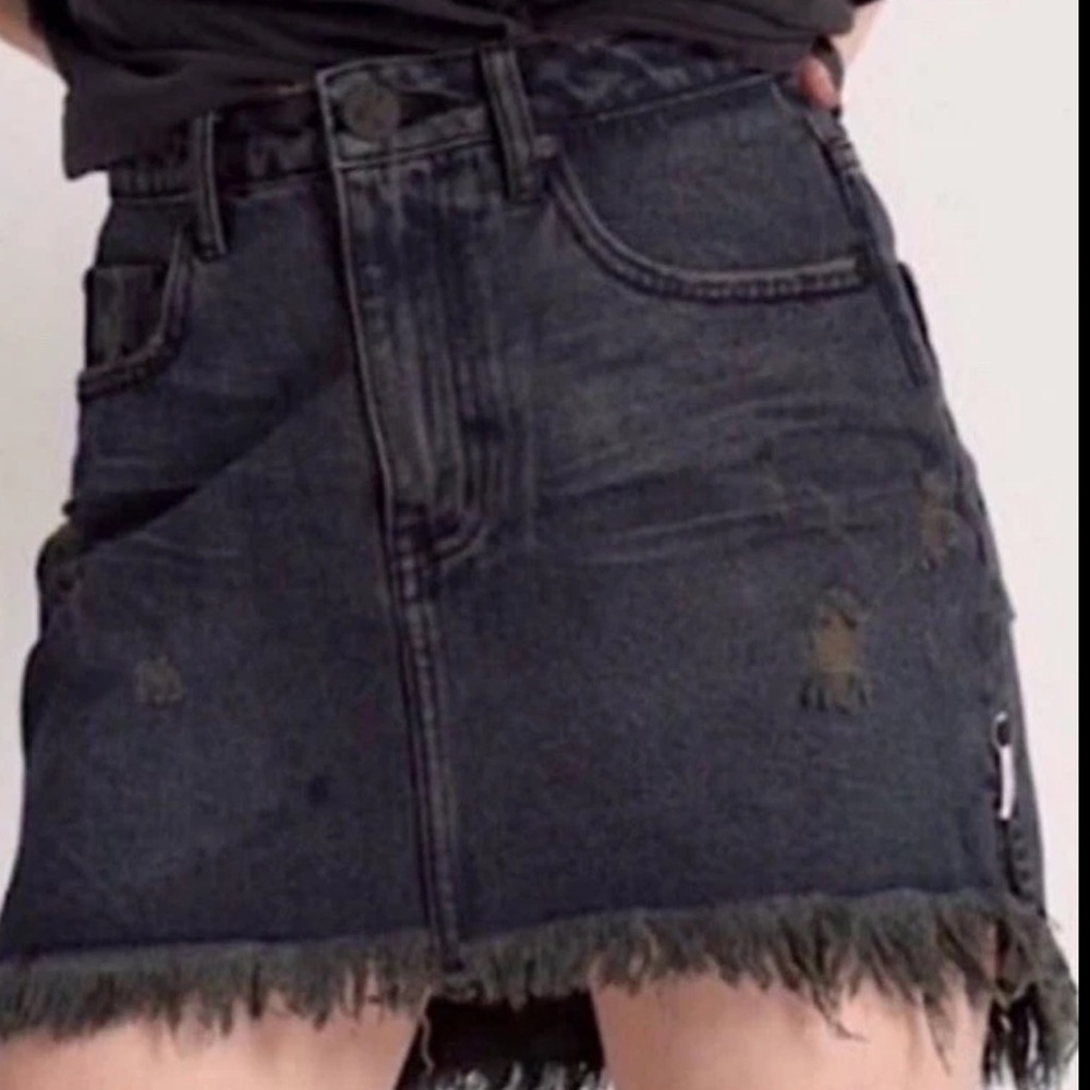 RARE One Teaspoon One X 2020 Fox Denim Mini Skirt